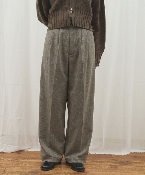 fig Ｌondon（フィグロンドン）の「_WOOL TWEED trousers（その他パンツ・レディース・グレー/ブラック・1/0）」の15枚目の写真