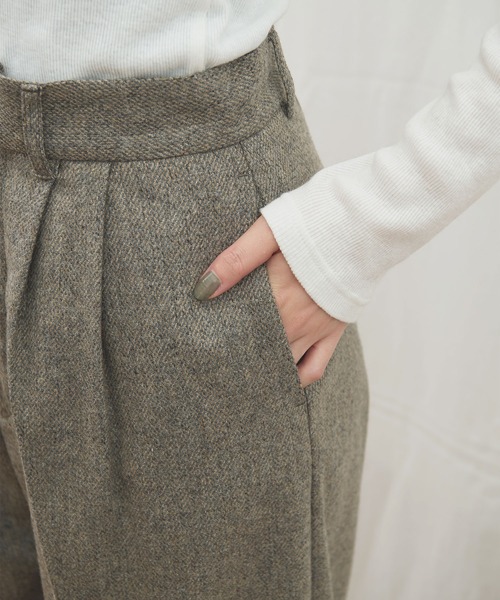 fig Ｌondon（フィグロンドン）の「_WOOL TWEED trousers（その他パンツ・レディース・グレー/ブラック・1/0）」の20枚目の写真