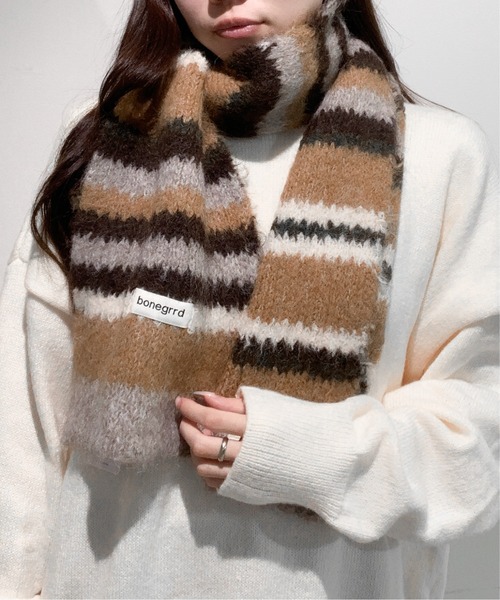 セール】マルチボーダーニットマフラー（マフラー）｜SHEPP（シープ