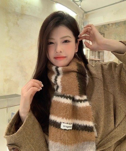 セール】マルチボーダーニットマフラー（マフラー）｜SHEPP（シープ