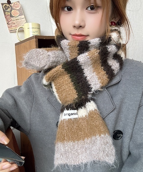 セール】マルチボーダーニットマフラー（マフラー）｜SHEPP（シープ