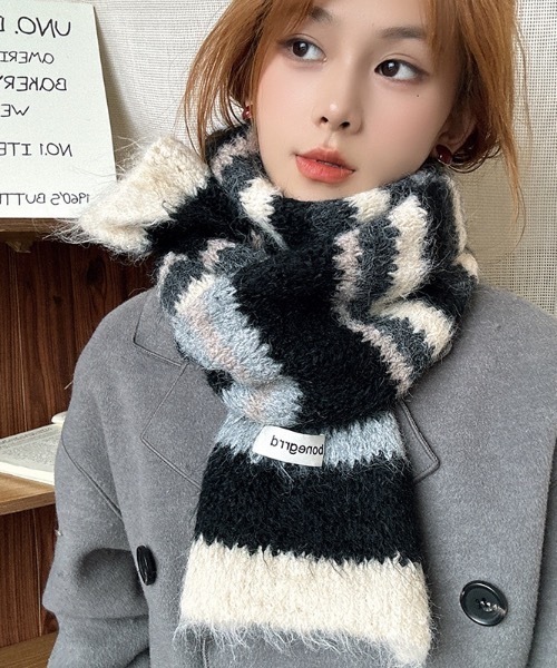 セール】マルチボーダーニットマフラー（マフラー）｜SHEPP（シープ