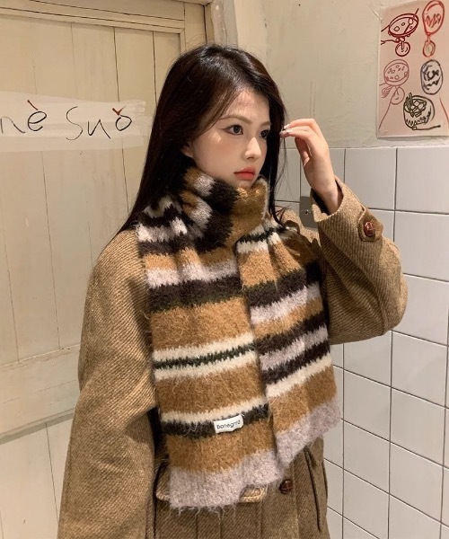 セール】マルチボーダーニットマフラー（マフラー）｜SHEPP（シープ