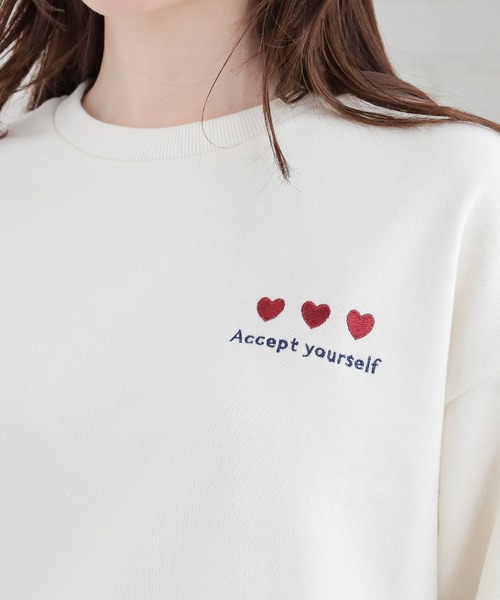 Honeys（ハニーズ）の「ワンポイントルームウェア（上下セット）（ルームウェア/パジャマ・レディース・ライトグレー系/ホワイト×ブラウン/グレー系その他/ホワイト×ブラック・S/M/LL/L）」の22枚目の写真