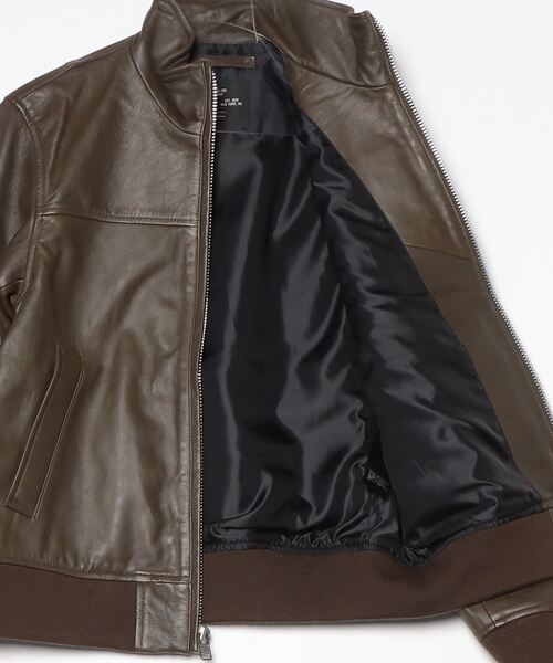 STAND LEATHER MA-1 MOD JACKET / スタンド レザー MA-1 モディファイ