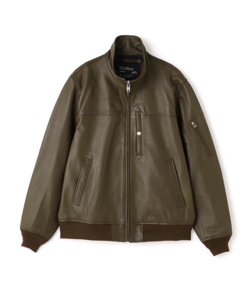 STAND LEATHER MA-1 MOD JACKET / スタンド レザー MA-1 モディファイ