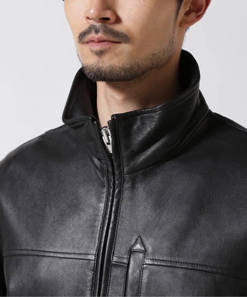 STAND LEATHER MA-1 MOD JACKET / スタンド レザー MA-1 モディファイ