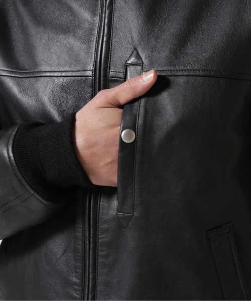 STAND LEATHER MA-1 MOD JACKET / スタンド レザー MA-1 モディファイ