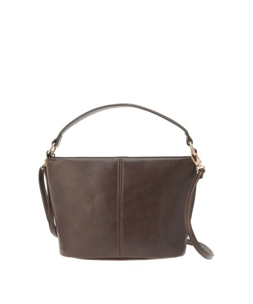 LAGUNAMOON（ラグナムーン）の「フェイクオイルレザー2WAYバッグ（ハンドバッグ・レディース・ブラウン/キャメル・FREE）」の2枚目の写真