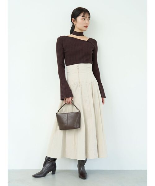 LAGUNAMOON（ラグナムーン）の「フェイクオイルレザー2WAYバッグ（ハンドバッグ・レディース・ブラウン/キャメル・FREE）」の5枚目の写真