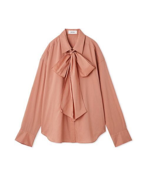 セール】2wayシャツ衿シアーボウタイブラウス（シャツ/ブラウス