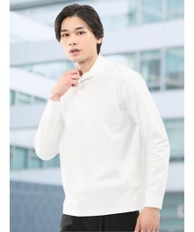 TAKA-Q | Tシャツ メンズ 長袖 ストレッチ 綿 コットン 無地 シルケット スムス タートルネック ドレスT(Tシャツ/カットソー)