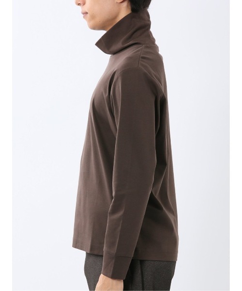 TAKA-Q(タカキュー)の「Tシャツ メンズ 長袖 ストレッチ 綿 コットン 無地 シルケット スムス タートルネック ドレスT(Tシャツ/カットソー・メンズ・ホワイト/ネイビー/ブラック/ブラウン・MEDIUM/X-LARGE/LARGE)」の14枚目の写真