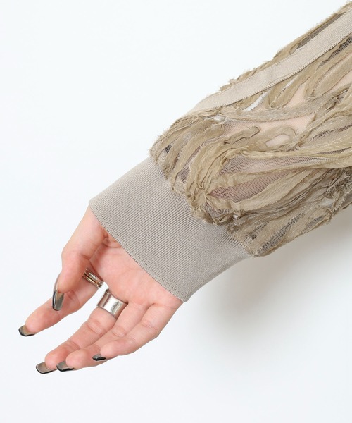 BRODIAEA(ブローディア)の「BRODIAEA テープ刺繍メッシュカーディガン(カーディガン/ボレロ・レディース・モカ/ブラック・40)」の16枚目の写真