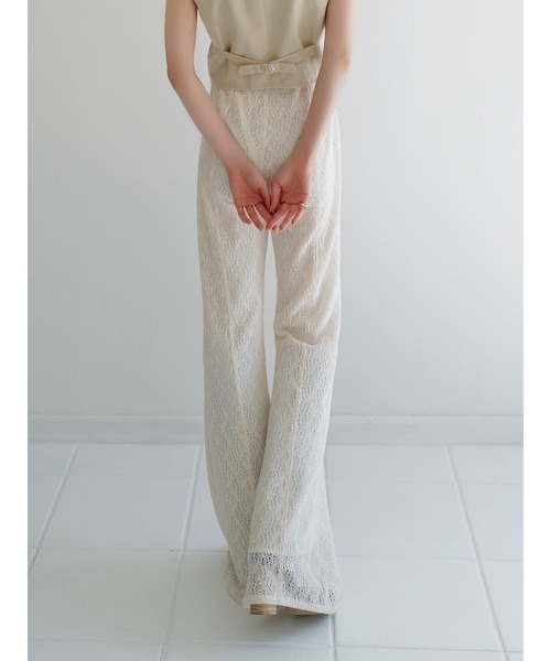 celon（セロン）の「flared lace pants（その他パンツ・レディース・アイボリー系・FREE）」の6枚目の写真