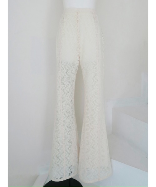 celon（セロン）の「flared lace pants（その他パンツ・レディース・アイボリー系・FREE）」の2枚目の写真