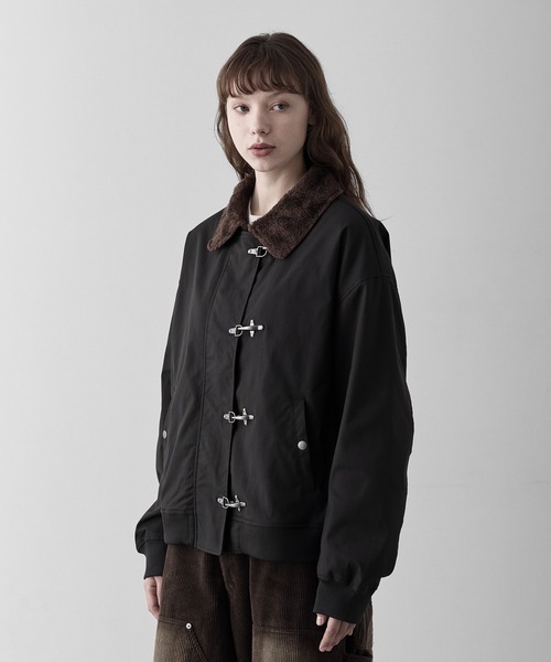 RUUBON(ルーボン)の「【RUUBON】 fireman N-1 deck jacket / ファイヤーマンN-1デッキジャケット(ブルゾン・メンズ・グレー/ブラック・S/M/L)」の18枚目の写真