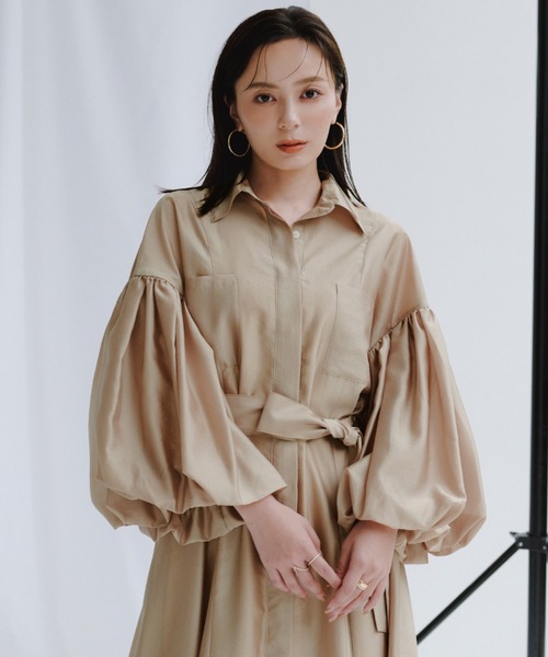 ANNTIANシルクワンピース 美品】ANNTIAN アンティアン シルクワンピース ロングワンピース