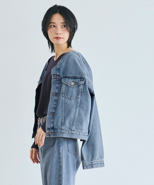 セール】ショートデニムジャケット（デニムジャケット）｜coca