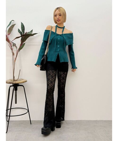 EVRIS（エヴリス）の「レースフレアパンツ（その他パンツ・レディース・ホワイト/ブルー/ブラック・SMALL/MEDIUM）」の7枚目の写真