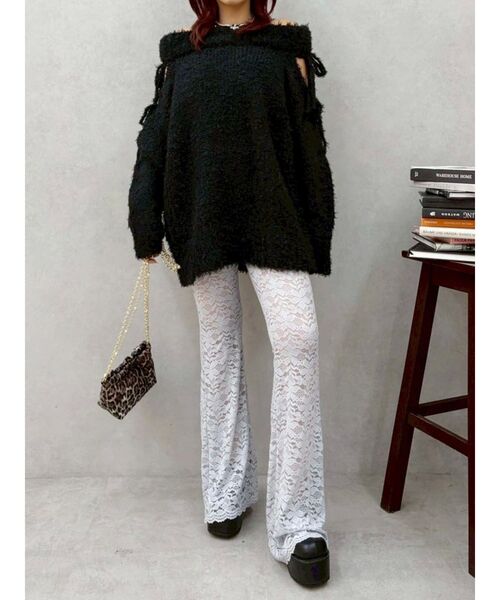 EVRIS（エヴリス）の「レースフレアパンツ（その他パンツ・レディース・ホワイト/ブルー/ブラック・SMALL/MEDIUM）」の11枚目の写真