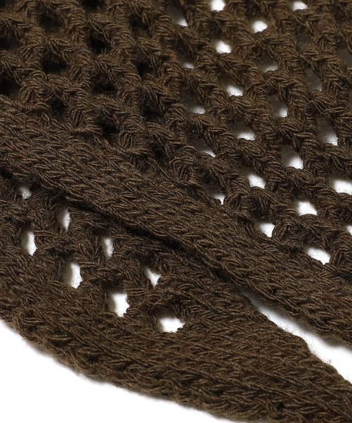 ANAP（アナップ）の「透かし編みニット バブーシュカ（ニットキャップ/ビーニー・レディース・ブラック/ブラウン・F）」の9枚目の写真