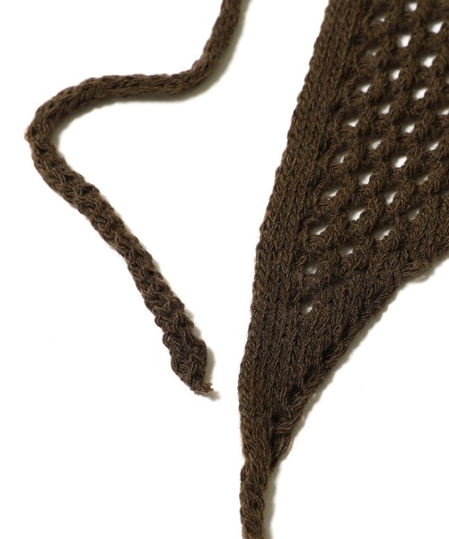 ANAP（アナップ）の「透かし編みニット バブーシュカ（ニットキャップ/ビーニー・レディース・ブラック/ブラウン・F）」の10枚目の写真