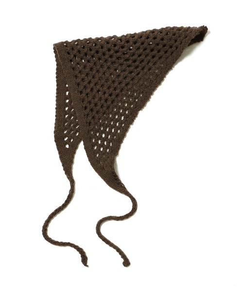 ANAP（アナップ）の「透かし編みニット バブーシュカ（ニットキャップ/ビーニー・レディース・ブラック/ブラウン・F）」の12枚目の写真