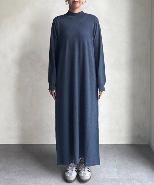 Chez toi(シェトワ)の「クロスプルオーバー×ニットワンピース(ワンピース・レディース・ブルー/グレイッシュベージュ/ブラック・FREE)」の13枚目の写真