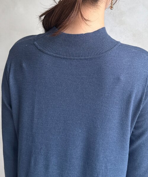 Chez toi(シェトワ)の「クロスプルオーバー×ニットワンピース(ワンピース・レディース・ブルー/グレイッシュベージュ/ブラック・FREE)」の18枚目の写真