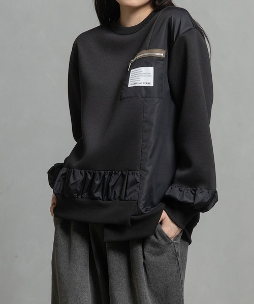 コンビネーションギャザートップス（Tシャツ/カットソー）｜MARECHAL