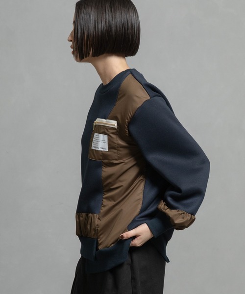 MARECHAL TERRE（マルシャルテル）の「コンビネーションギャザートップス（Tシャツ/カットソー・レディース・セージグリーン/カーキ/ブラック/ネイビー・MEDIUM）」の9枚目の写真