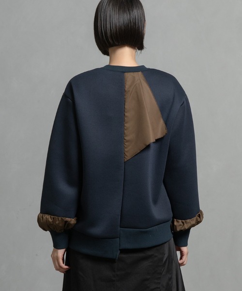 MARECHAL TERRE（マルシャルテル）の「コンビネーションギャザートップス（Tシャツ/カットソー・レディース・セージグリーン/カーキ/ブラック/ネイビー・MEDIUM）」の10枚目の写真