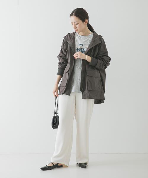 URBAN RESEARCH（アーバンリサーチ）の「コットンナイロンマウンテンパーカー（マウンテンパーカー・レディース・ベージュ/ブラック/チャコールグレー・FREE）」の21枚目の写真