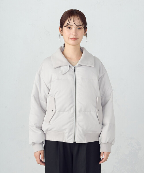 COMME CA ISM（コムサイズム）の「ダウンブルゾン（ダウンジャケット/コート・レディース・ブラック/グレイッシュベージュ・MEDIUM/LARGE）」の20枚目の写真