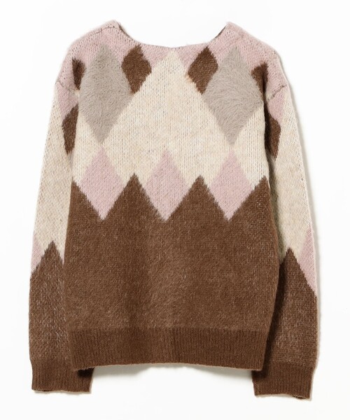 B:MING by BEAMS(ビーミングバイビームス)の「アーガイル カーディガン(カーディガン/ボレロ・レディース・パープル系その他5/ブラウン/サックスブルー・ONE SIZE)」の11枚目の写真