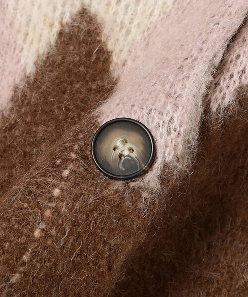 B:MING by BEAMS(ビーミングバイビームス)の「アーガイル カーディガン(カーディガン/ボレロ・レディース・パープル系その他5/ブラウン/サックスブルー・ONE SIZE)」の12枚目の写真