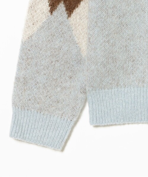 B:MING by BEAMS(ビーミングバイビームス)の「アーガイル カーディガン(カーディガン/ボレロ・レディース・パープル系その他5/ブラウン/サックスブルー・ONE SIZE)」の15枚目の写真