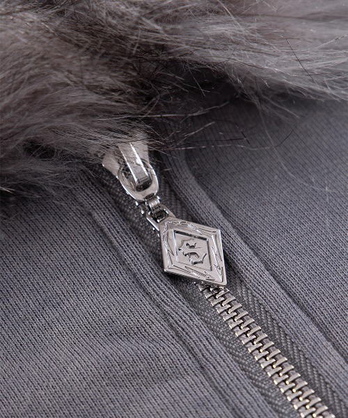SUPPLIER(サプライヤー)の「A'GEM/9 × .kom 『SUPPLIER/サプライヤー』 FAUX FUR CROSS ZIP HOODIE/フォーファークロスジップフーディ―(パーカー・メンズ・グレー/ブラック/マルチ・LARGE/X-LARGE)」の18枚目の写真