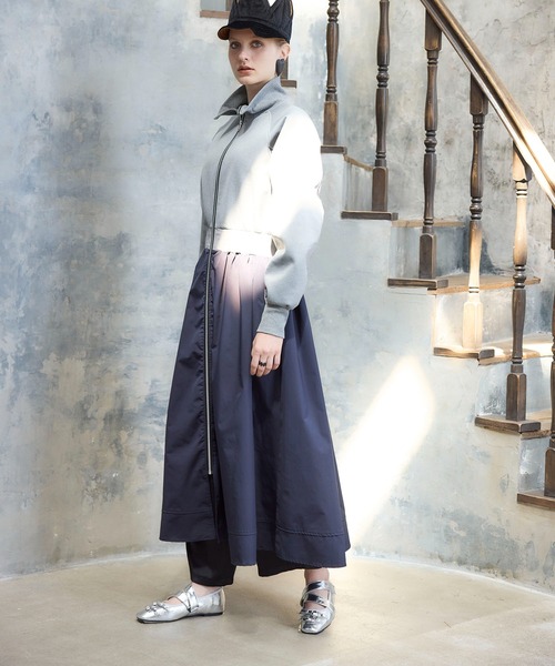 Cepica（セピカ）の「【MARECHAL TERRE】ジップブルゾンワンピース（ワンピース・レディース・グレー・FREE）」の3枚目の写真