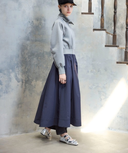 Cepica（セピカ）の「【MARECHAL TERRE】ジップブルゾンワンピース（ワンピース・レディース・グレー・FREE）」の7枚目の写真