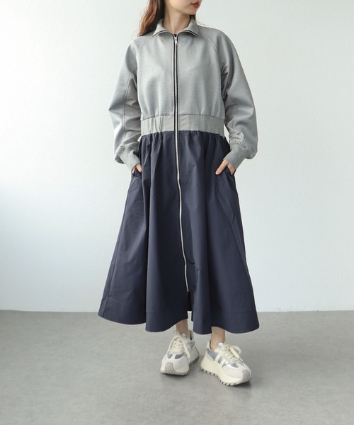 Cepica（セピカ）の「【MARECHAL TERRE】ジップブルゾンワンピース（ワンピース・レディース・グレー・FREE）」の11枚目の写真