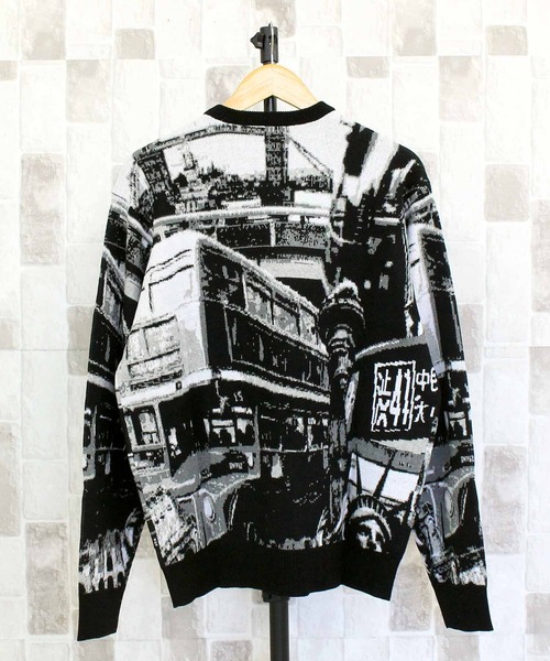 HUF（ハフ）の「ワールドワイドコミューターセーター WORLDWIDE COMMUTER SWEATER（ニット/セーター・メンズ・ブラック・L/M/XL）」の3枚目の写真
