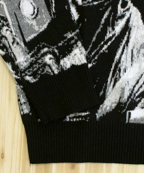 HUF（ハフ）の「ワールドワイドコミューターセーター WORLDWIDE COMMUTER SWEATER（ニット/セーター・メンズ・ブラック・L/M/XL）」の6枚目の写真
