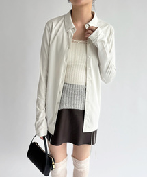 EDIT. FOR LULU | フィブリルバックサテン スリムシャツ(シャツ/ブラウス)