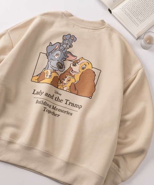 Disney（ディズニー）の「【71】【Disney/ディズニー】ミッキーマウス／ベイマックス／ドナルドダック／チップ＆デール 裏起毛 スウェット（スウェット・レディース・イエロー/ピンク/アッシュ/ネイビー/パープル/ベージュ/ダークグレー/ミント/マスタード/ブラック/グレー/クリーム・L/M）」の6枚目の写真