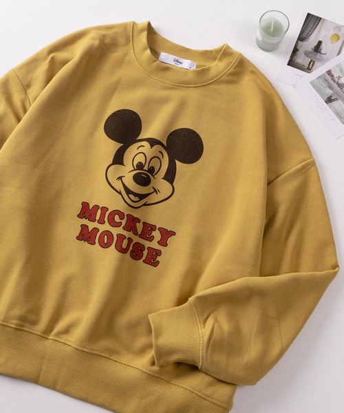 Disney（ディズニー）の「【71】【Disney/ディズニー】ミッキーマウス／ベイマックス／ドナルドダック／チップ＆デール 裏起毛 スウェット（スウェット・レディース・イエロー/ピンク/アッシュ/ネイビー/パープル/ベージュ/ダークグレー/ミント/マスタード/ブラック/グレー/クリーム・L/M）」の11枚目の写真