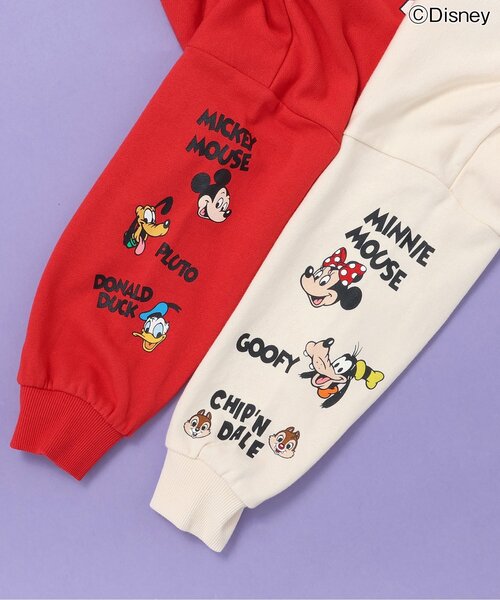 Disney（ディズニー）の「WEB限定 ディズニーキャラクター/かぶりパーカー（パーカー・キッズ・レッド/オフホワイト・110/100/90/80/140/130/120）」の4枚目の写真