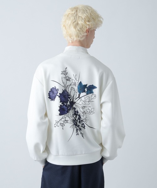 HARE（ハレ）の「FROLAコラージュバックプリントスウェット(HARE)（スウェット・メンズ・オレンジ/ブラック/ホワイト/レッド・MEDIUM/SMALL）」の2枚目の写真