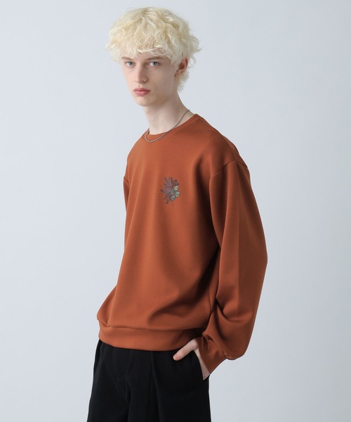 HARE（ハレ）の「FROLAコラージュバックプリントスウェット(HARE)（スウェット・メンズ・オレンジ/ブラック/ホワイト/レッド・MEDIUM/SMALL）」の16枚目の写真